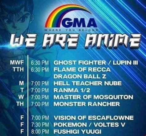 gma 7 anime list|Anime Aired on Philippine Free TV thread (Long Post).